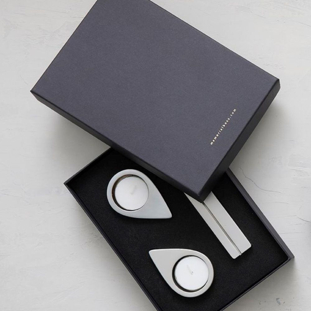 geschenkbox met kaarshouders